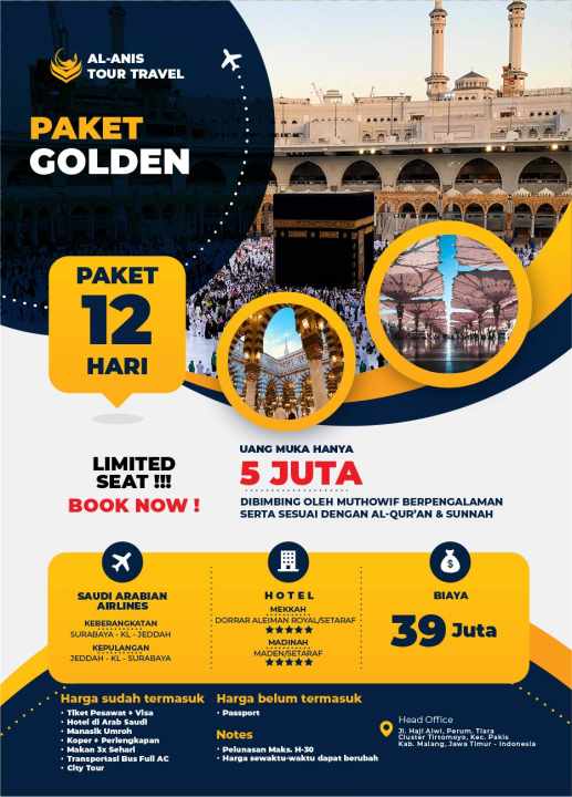 PAKET GOLDEN - 12 HARI